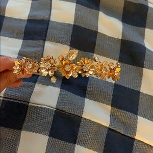 Gold flower tiara / headband